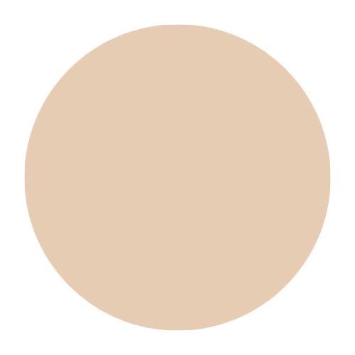 a white background with a light beige circle