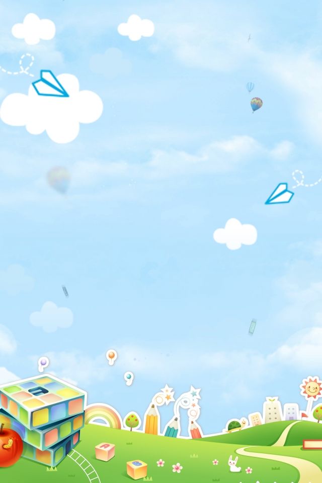 an image of a cartoon scene with kites in the sky and buildings on the ground