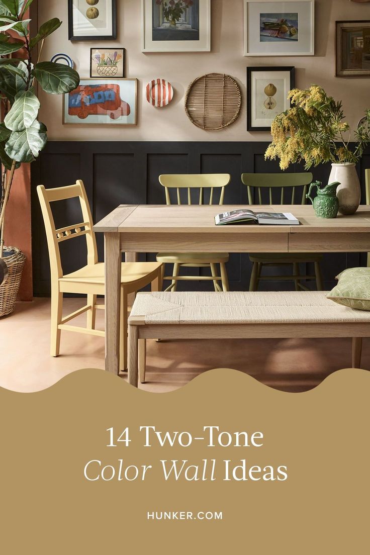 Dining Room Wainscoting Colors, Painted Wall With Chair Rail, Tone On Tone Paint, Painting With Chair Rail Color Schemes, Dining Room With Chair Rail Two Tone, 2 Tone Kitchen Walls, Dark Bottom Light Top Walls, Dining Room Chair Rail Paint, Wainscoting Colour Ideas