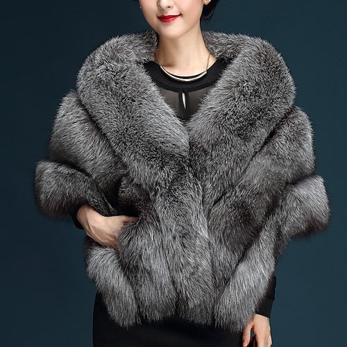 Category:Shawls,Women's Wrap,Faux Fur Wraps; Embellishment:Lace,Pure Color; Fabric:Faux Fur; Sleeve Length:Short Sleeve; Style:Shawls; Occasion:Wedding,Wedding Guest,Party / Evening; Coat Bust:165; Listing Date:10/31/2020; Production mode:External procurement; Shoulder:null; Bust:null; Size chart date source:Provided by Supplier.; Special selected products:COD; Waist:null Faux Fur Wedding Shawl, Short Fur Coat, Faux Fur Wedding, Faux Fur Shrug, Faux Fur Cape, Faux Fur Shawl, Fur Shrug, Faux Fur Stole, Faux Fur Wrap