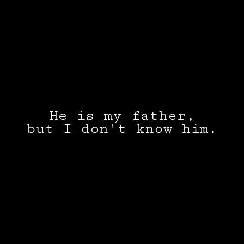 a black background with the words he is my father, but i don't know him