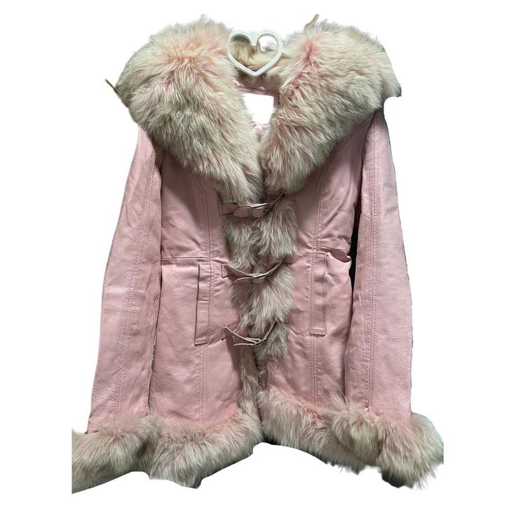 Fluffy Jacket Drawing, Coquette Coat, Pink Fur Coat, Hat Aesthetic, Cute Coats, Snow Angel, Pink Fur, Snow Angels, Pink Girly Things