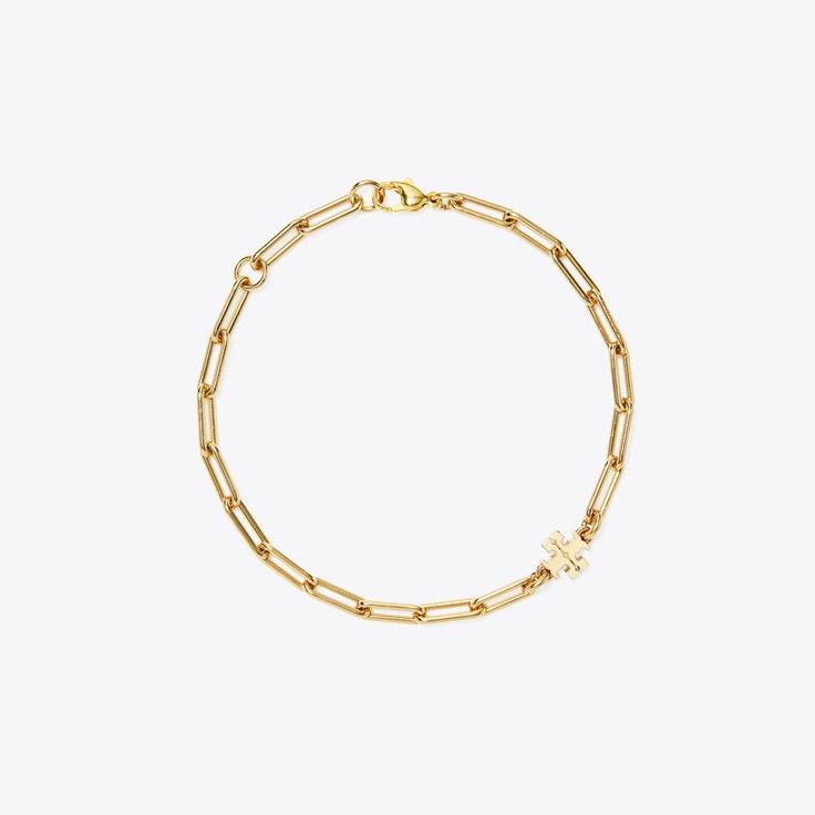 Good Luck Chain Bracelet: Women's Designer Bracelets | Tory Burch Make Your Own Luck, Designer Bracelets, T Logo, Designer Jewelry, Bracelet Designs, Chain Bracelet, Shopping Cart, Arm Band, Good Luck