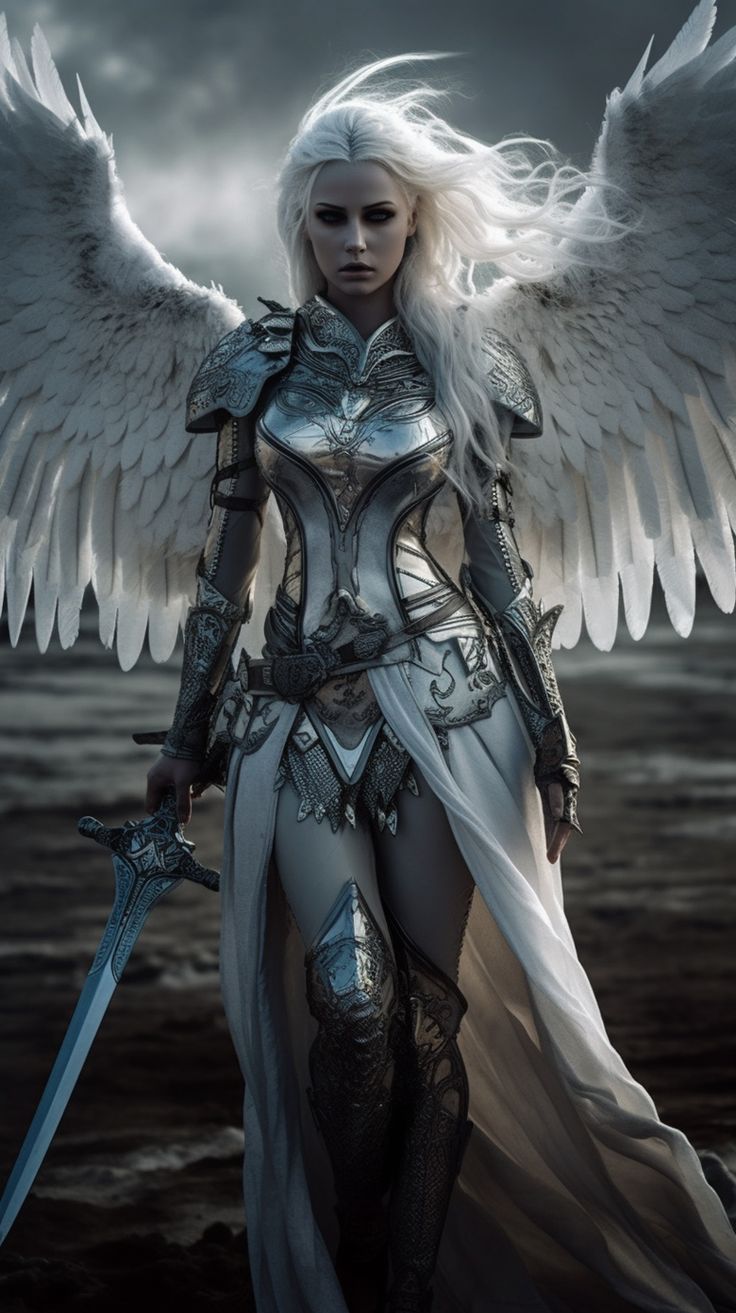 Warrior Angel, Angel Artwork, Female Armor, Angel Warrior, Angel Pictures, Fantasy Armor, Arte Fantasy, Fantasy Warrior, Angels And Demons