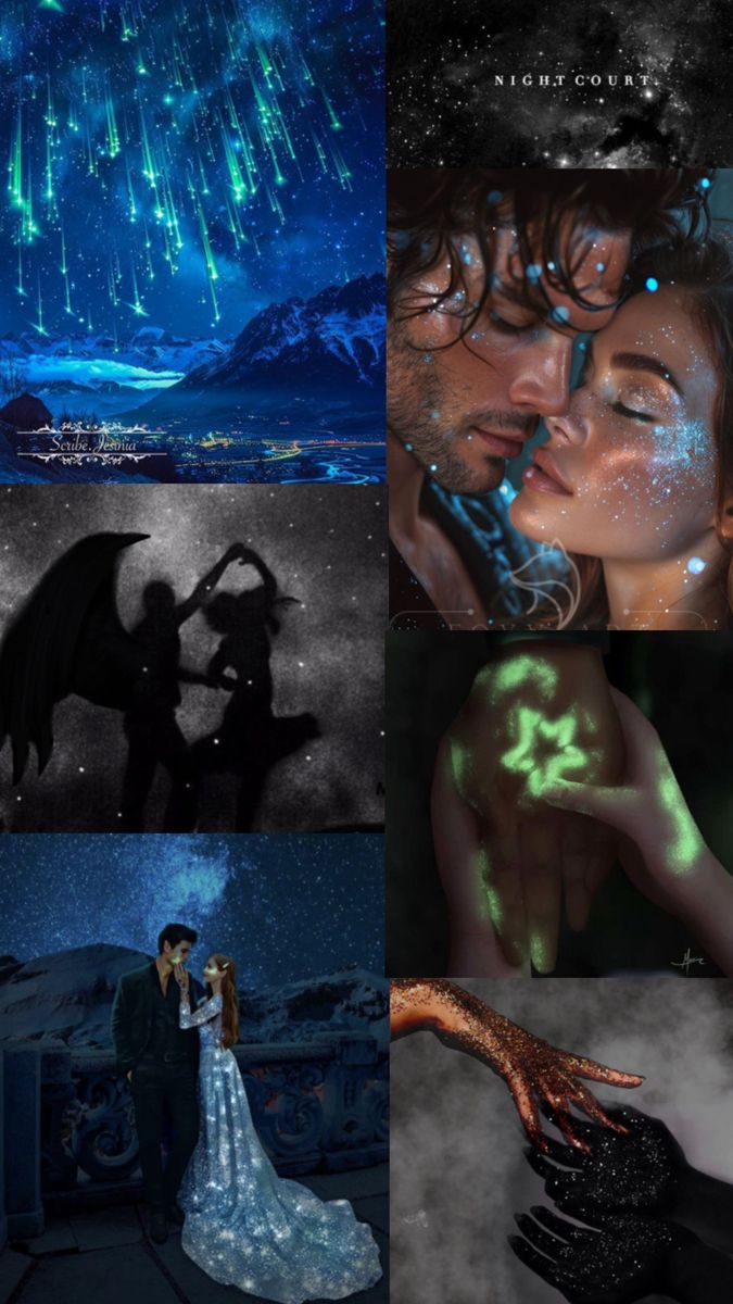 the collage shows two people, one holding a dragon and another kissing