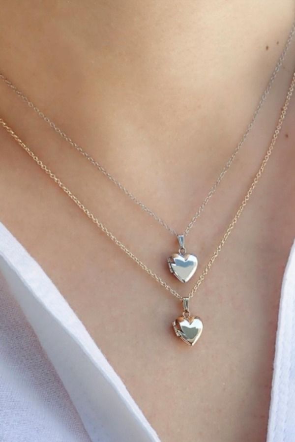 Sterling Silver heart locket Silver Heart Locket, Antique Locket, Heart Locket Necklace, Love Note, A Monogram, Heart Locket, Sterling Silver Heart, Locket Necklace, Silver Heart