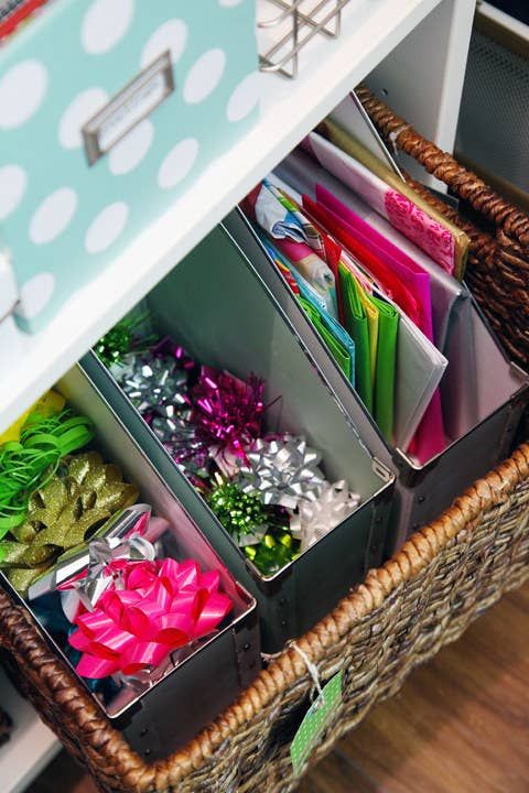 the drawers are organized and ready to be used for crafting or other projects,