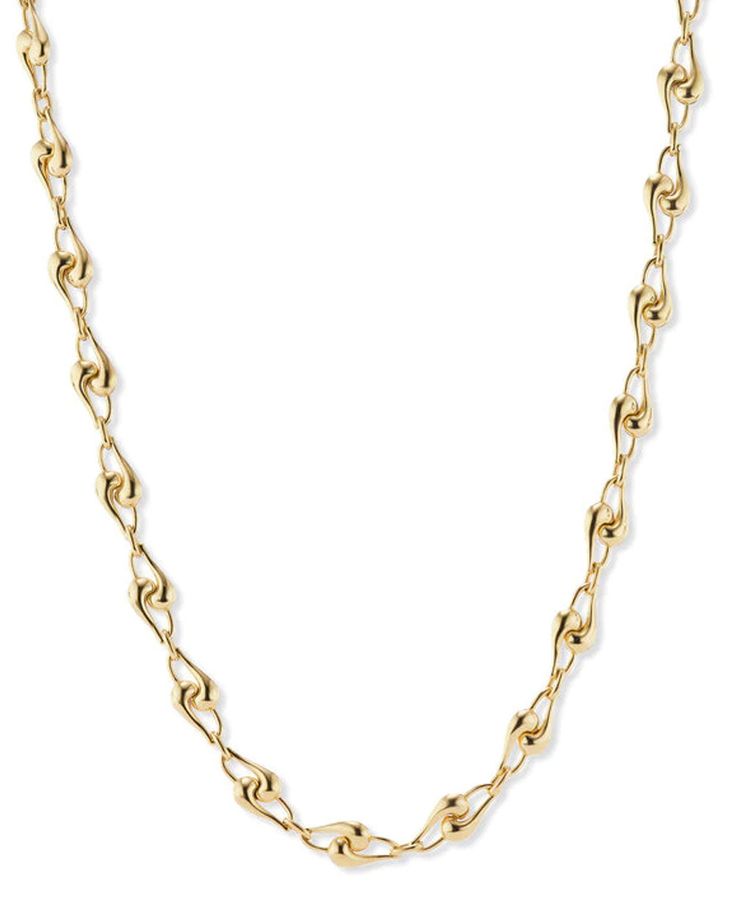 Brent Neale Medium 18" Knot Link Necklace 18k yellow gold 18” length Lobster claw clasp Knot collection 14k Gold Single Strand Chain Necklace, Modern Yellow Gold Necklace With Lobster Clasp, Single Strand 14k Yellow Gold Jewelry, Gold-plated Oval Link Necklace With Polished Finish, Gold Plated Oval Link Necklace With Polished Finish, Elegant Single Strand 14k Gold Chain Necklace, Luxury Single Strand 14k Gold Necklace, Polished Yellow Gold Oval Link Necklace, Elegant Single Strand Chain Necklace In Yellow Gold