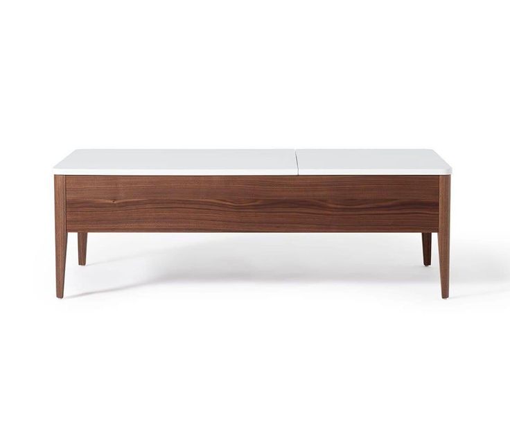 Enna Lift Top Storage Coffee Table White/Walnut Veneer - Scandinavian Designs Storage Tables, Clear Clutter, Scandinavian Coffee Table, Contemporary Coffee Tables, Wood Coffee Tables, Refined Rustic, Metal Accent Table, Storage Coffee Table, Scandinavian Designs