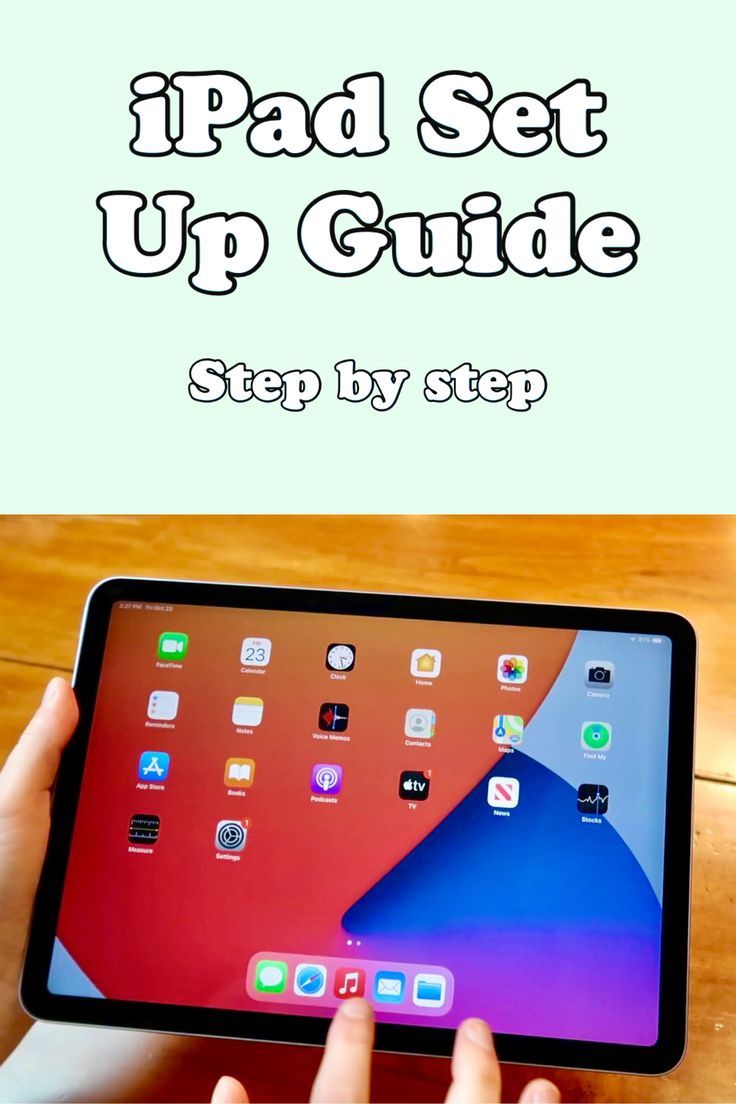 someone holding an ipad with the text, how to set up guide step by step