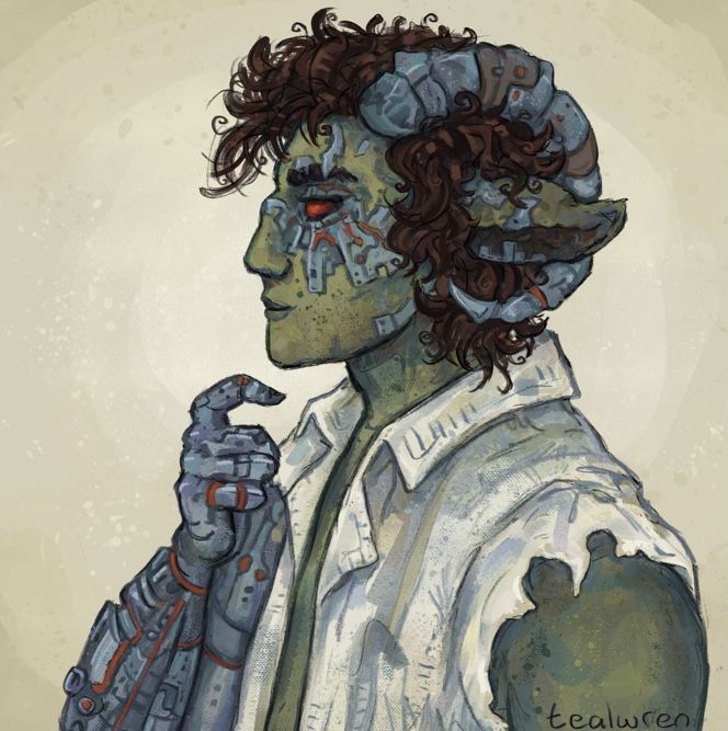 a painting of a woman with zombie makeup holding a cell phone in her right hand