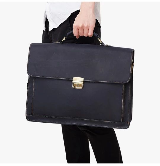 Luxury Rectangular Briefcase With Single Compartment, Luxury Satchel With Single Compartment For Travel, Luxury Everyday Briefcase With Multiple Compartments, Luxury Versatile Office Briefcase, Luxury Office Satchel With Metal Hardware, Luxury Square Briefcase With Multiple Compartments, Cheap Modern Office Briefcase, Cheap Travel Briefcase, Cheap Large Capacity Briefcase For Business