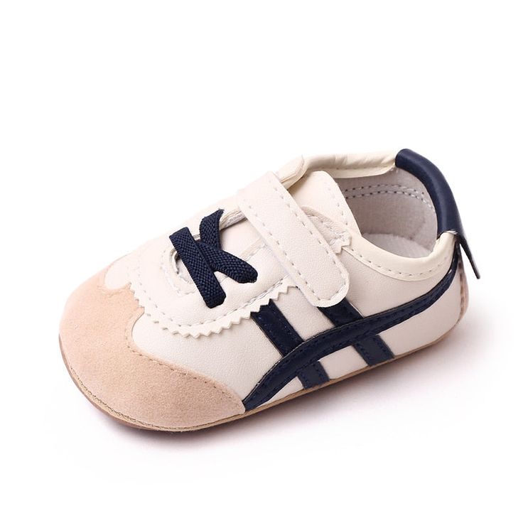 Includes: 1 Pair of ShoesMaterial: PU Leather, RubberGender: Boys & GirlsPattern: Stripe Summary: Baby Toddler Hard Sole Contrast Color Stripe Velcro Laces Shoes Size Chart: Size Insole Length 0-6 Mo 4.13" 7-12 Mo 4.53" 13-18 Mo 4.92" Casual Cream Sneakers With Soft Sole, White Synthetic Casual Booties, White Casual Synthetic Booties, Casual White Synthetic Booties, Casual Spring Booties For Playtime, Casual Spring Booties For Outdoor Play, Spring Sneakers For Playtime, Spring Playtime Sneakers Closed Toe, Spring Playtime Closed Toe Sneakers