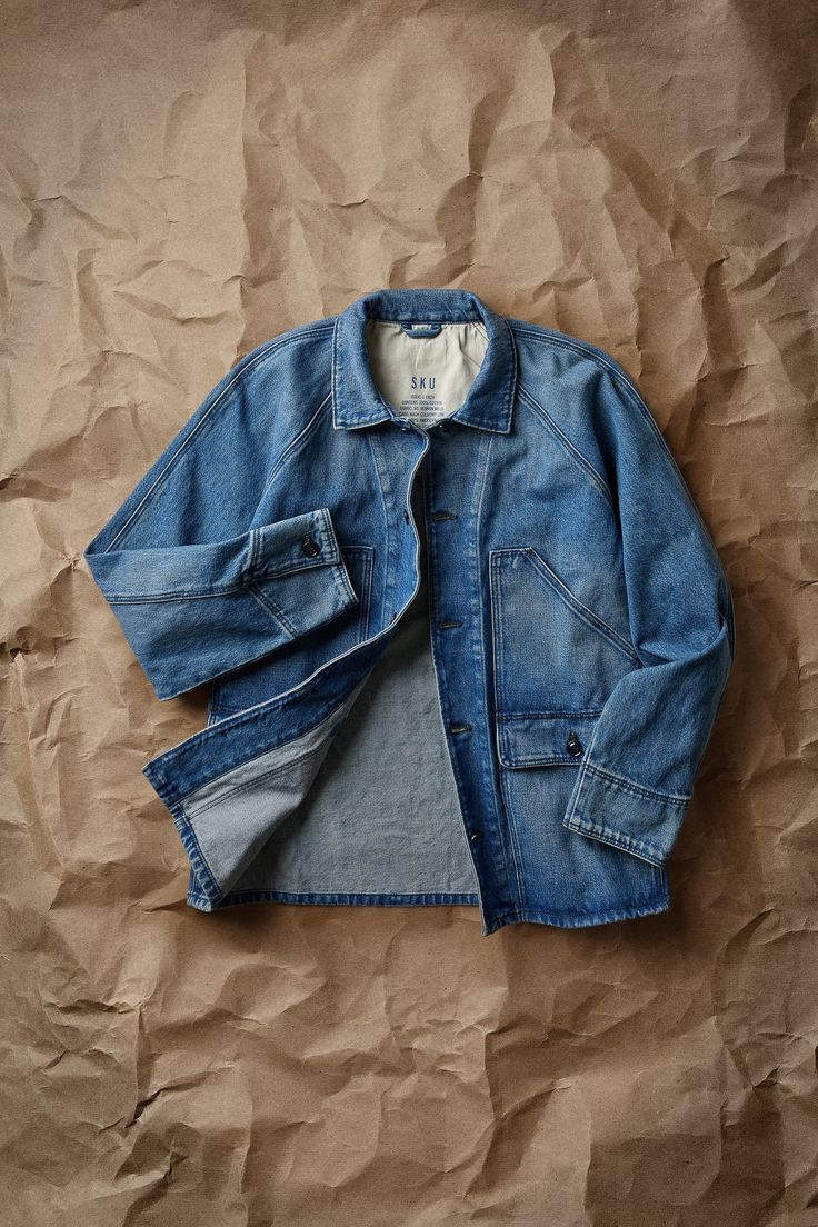 Broken Twill Denim Chore Jacket – Save Khaki United Denim Chore Jacket, Moda Denim, Vintage Workwear, Mount Vernon, Work Jacket, Tee Shirt Dress, Chore Jacket, June 2024, Lounge Shorts