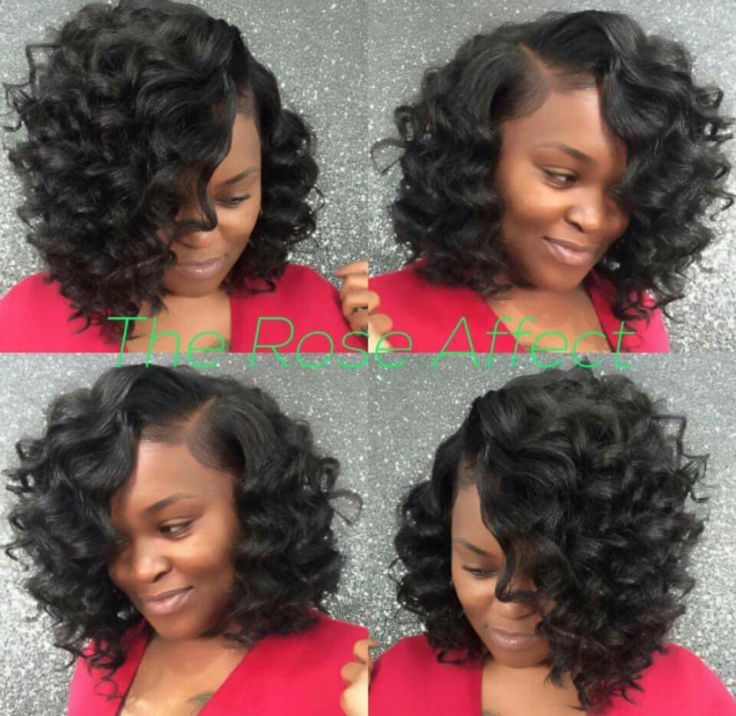 Deep wave w/wand curls Sew In Bob Hairstyles, Bob Sew In, Sew In Weave Hairstyles, Curly Sew In, Kort Bob, Curly Styles, Curled Hair, Sew In Hairstyles, Curly Weave Hairstyles