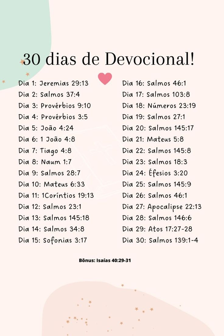 a pink poster with the words 30 dias de devoronal