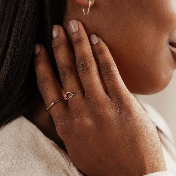 The Jude Ring is dainty and plain like our Jane ring, but a little thicker. A simple, minimalist band, the Jude Ring is designed to be worn as a timeless layering piece. Simple 14k Gold Midi Rings, Everyday Stackable Open Band Rings With Simple Design, Simple Everyday 14k Gold Stackable Rings, Everyday 14k Gold Stackable Rings With Simple Design, Everyday Simple Stackable Rings In 14k Gold, Simple Open Band Rings For Everyday, Everyday Simple Stackable 14k Gold Rings, Simple Yellow Gold Midi Rings, 14k Gold Filled Simple Midi Rings