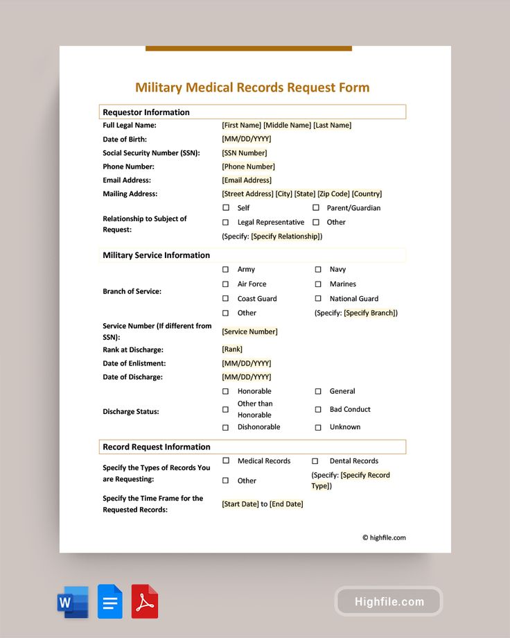 Military Medical Records Request Form Navy Air Force, Medical Health, Medical Records, Army & Navy, Military Service, National Guard, City State, The Military, Health Care