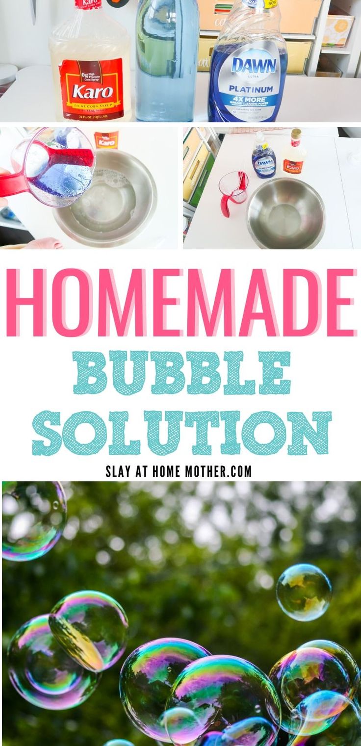 homemade bubble solution for kids to play with