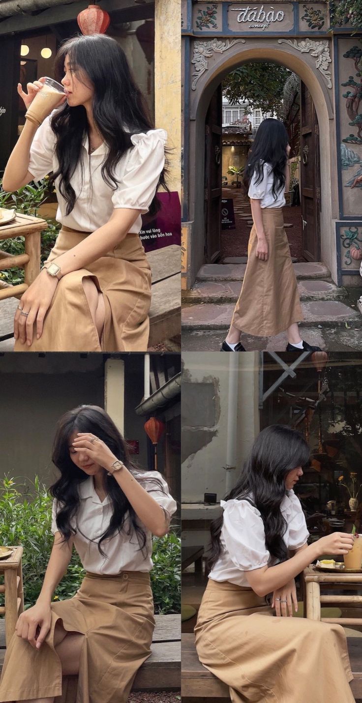 Korean Girl Hairstyle, Taman Safari, Hp Gaming, Modest Girly Outfits, Oppa Gangnam Style, Rok Outfit, Simple Style Outfits, Girl Hairstyle, Medium Length Haircut