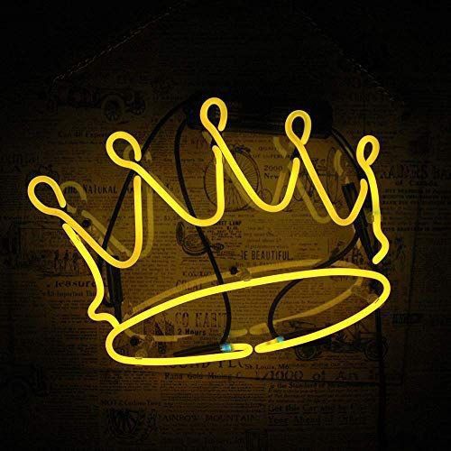 a neon sign that says king with a crown on it