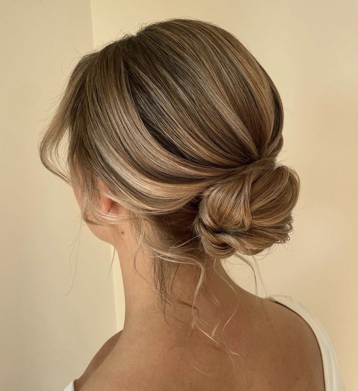 Messy Low Bun Wedding Fine Hair, Soft Bridal Bun, Messy Bun Formal Hair, Low Bun Short Hair, Updo Bridesmaid Hair, Low Bun Wedding Hair, Bridesmaid Hair Inspo, Cute Hairstyles Updos, Bridemaids Hairstyles