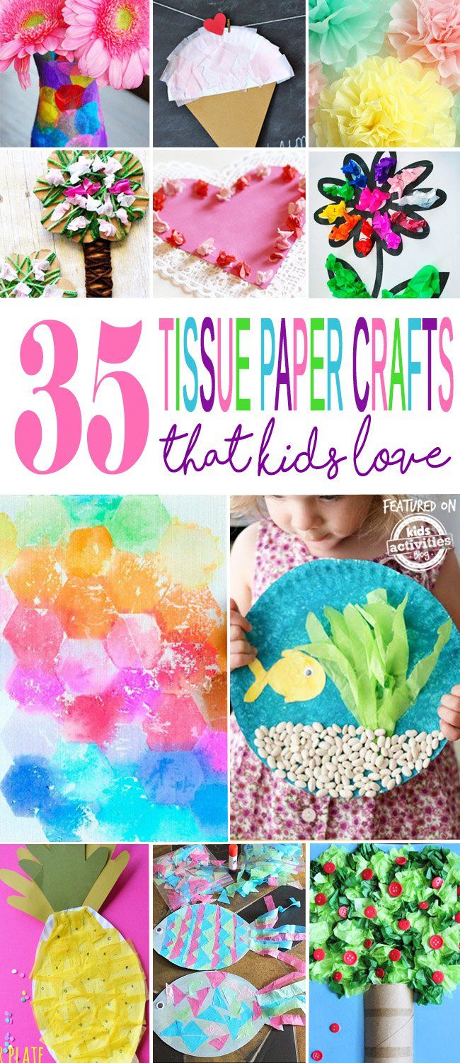 the 25 tissue paper crafts that kids love to make and use for arts and crafts