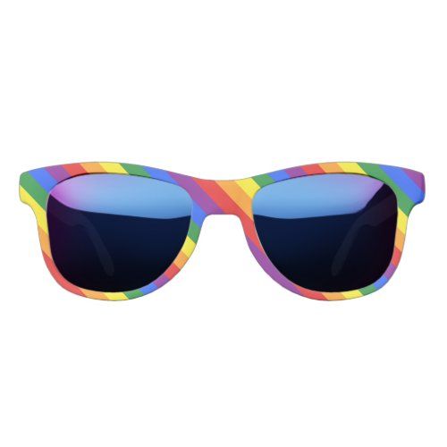 LGBT Lesbian Gay Pride Rainbow Flag Stripes Colors Sunglasses #LGBT #LGBTQ #Pride Lesbian Pride Nails, Pride Parade Outfit, Parade Outfit, Gay Pride Rainbow Flag, Lgbt Flags, Rainbow Accessories, Friends Design, Pride Nails, Sunglasses Design