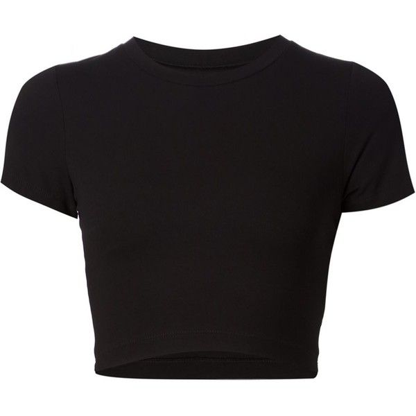 Getting Back To Square One cropped T-shirt ($115) ❤ liked on Polyvore featuring tops, t-shirts, shirts, crop tops, black, black top, t shirts, shirts & tops, crop tee en crop t shirt Crop Tops Black, Back To Square One, Shirts Crop Tops, Good Vibes Shirt, Png Clothes, Black Crop Tee, Shirt Crop Top, Black Tees, Shirts Crop