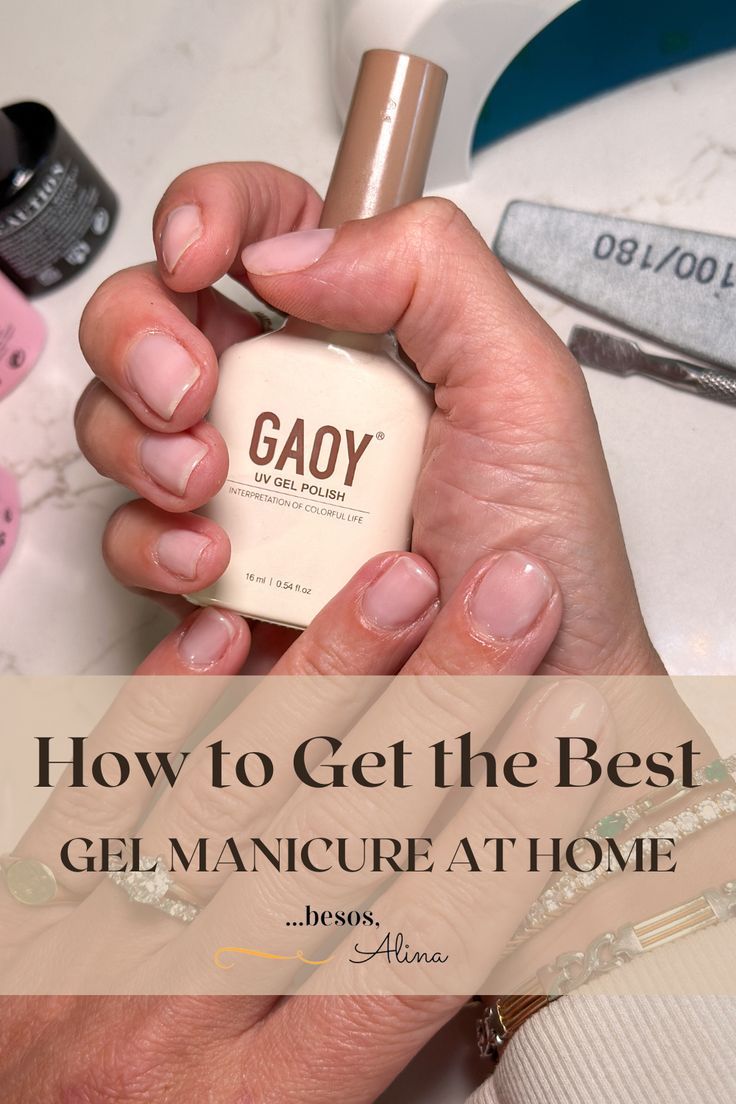 Tips and Tricks for doing your own gel manicure nails at home. Everything you need to DIY your own gel nails. Diy Manicure At Home Tips And Tricks, Gel Manicure At Home Step By Step, Gel Nails With Tips How To Do, At Home Gel Manicure Tips, Best Gel Nail Polish At Home, Manicure At Home Step By Step, Manicure Steps At Home, Home Manicure Diy, Gel Nails At Home How To Do