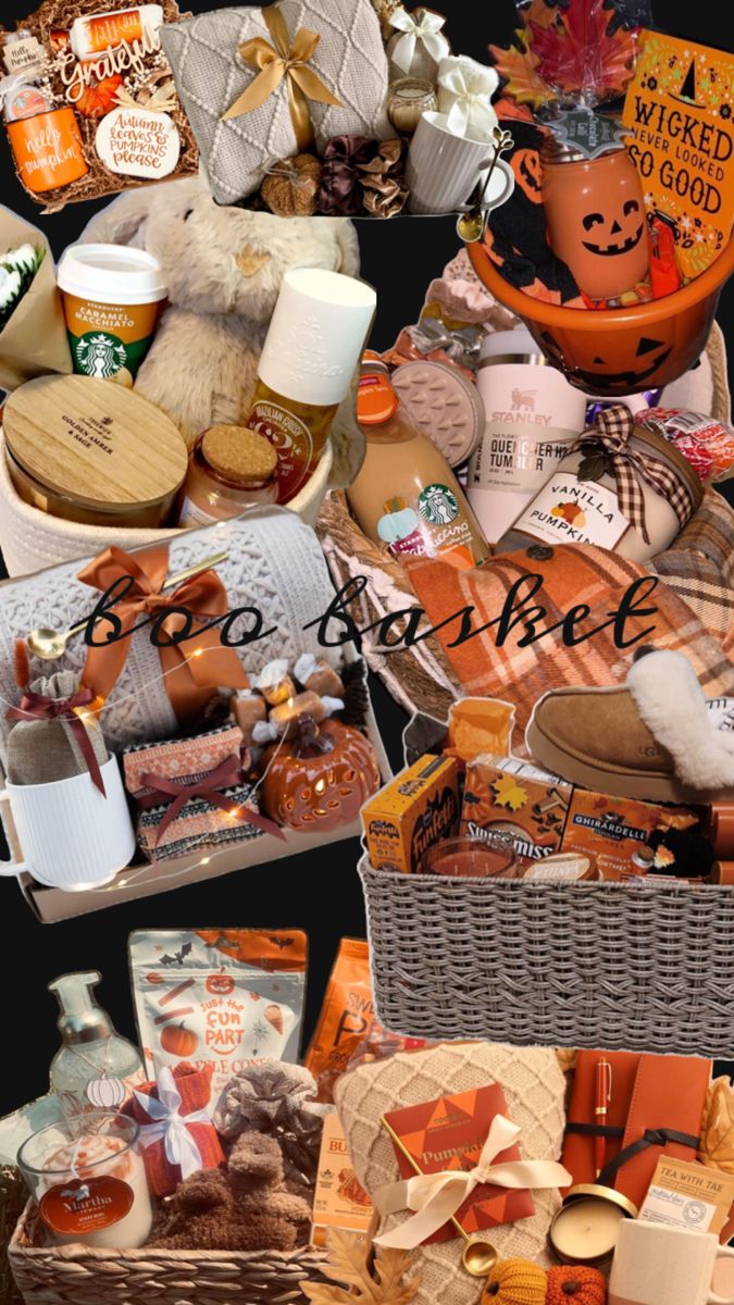 boo basket Fall Basket Ideas, Fall Basket, Boo Basket, Pumpkin Caramel, Caramel Macchiato, Basket Ideas, Autumn Theme, Caramel, Wicked