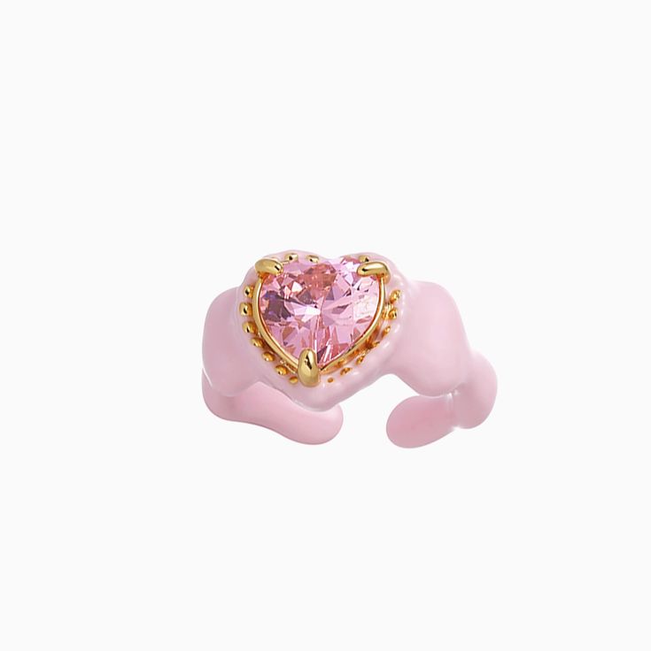 Adorable cute handmade enamel stack ring. Cute Heart Ring For Gift, Trendy Pink Enamel Ring As Gift, Trendy Pink Enamel Ring For Gift, Pink Enamel Promise Ring, Trendy Pink Enamel Jewelry, Cute Pink Heart Ring Gift, Cute Pink Heart-shaped Rings, Trendy Pink Heart Promise Ring, Pink Enamel Pin For Gifts