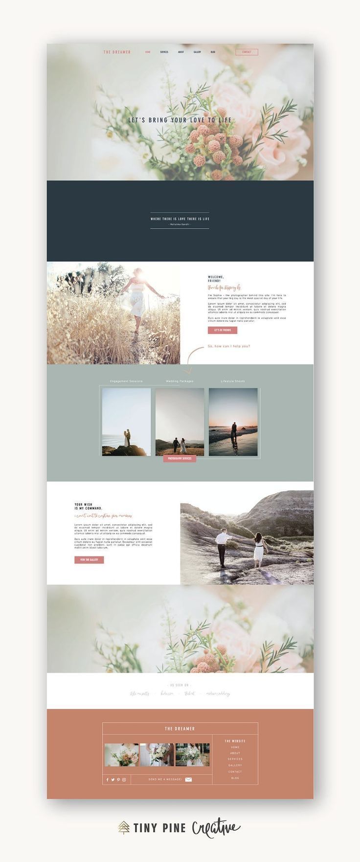 Wix Website Template | Custom template for Photographers | Feminine Website for Small Business | The Website For Small Business, Feminine Website, Logos Retro, Wix Website Templates, Create Logo, Design Cv, Wix Templates, Webdesign Inspiration, Diy Website