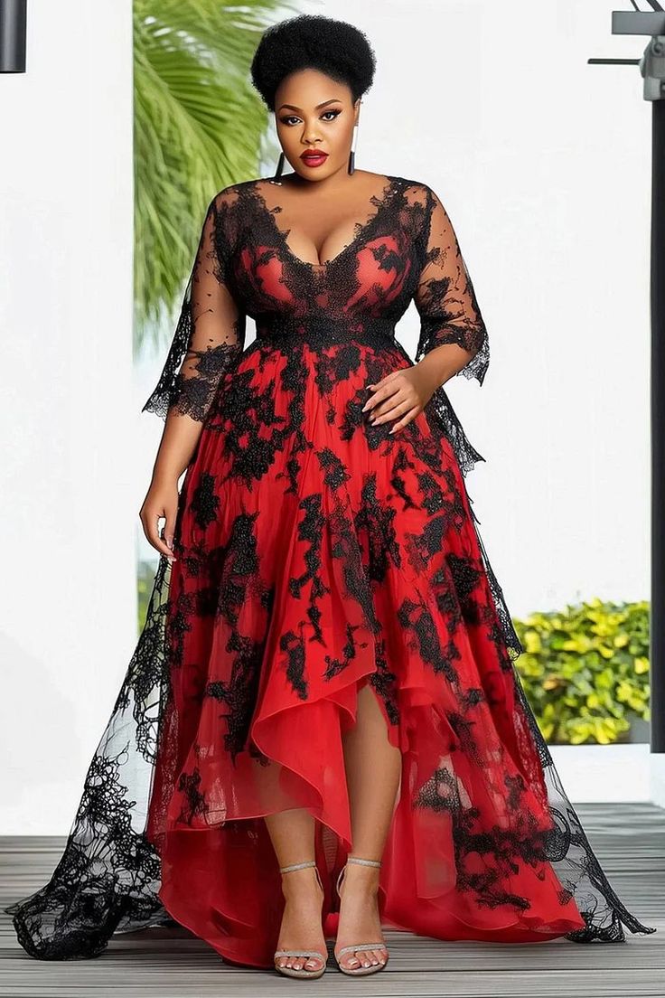 Short Flare Gown, Plus Size Gala Dress, Lace Maxi Dresses, Classy Short Dresses, Winter Tips, Dresses Occasion, African Fabric Dress, Red Season, Chic Dress Classy