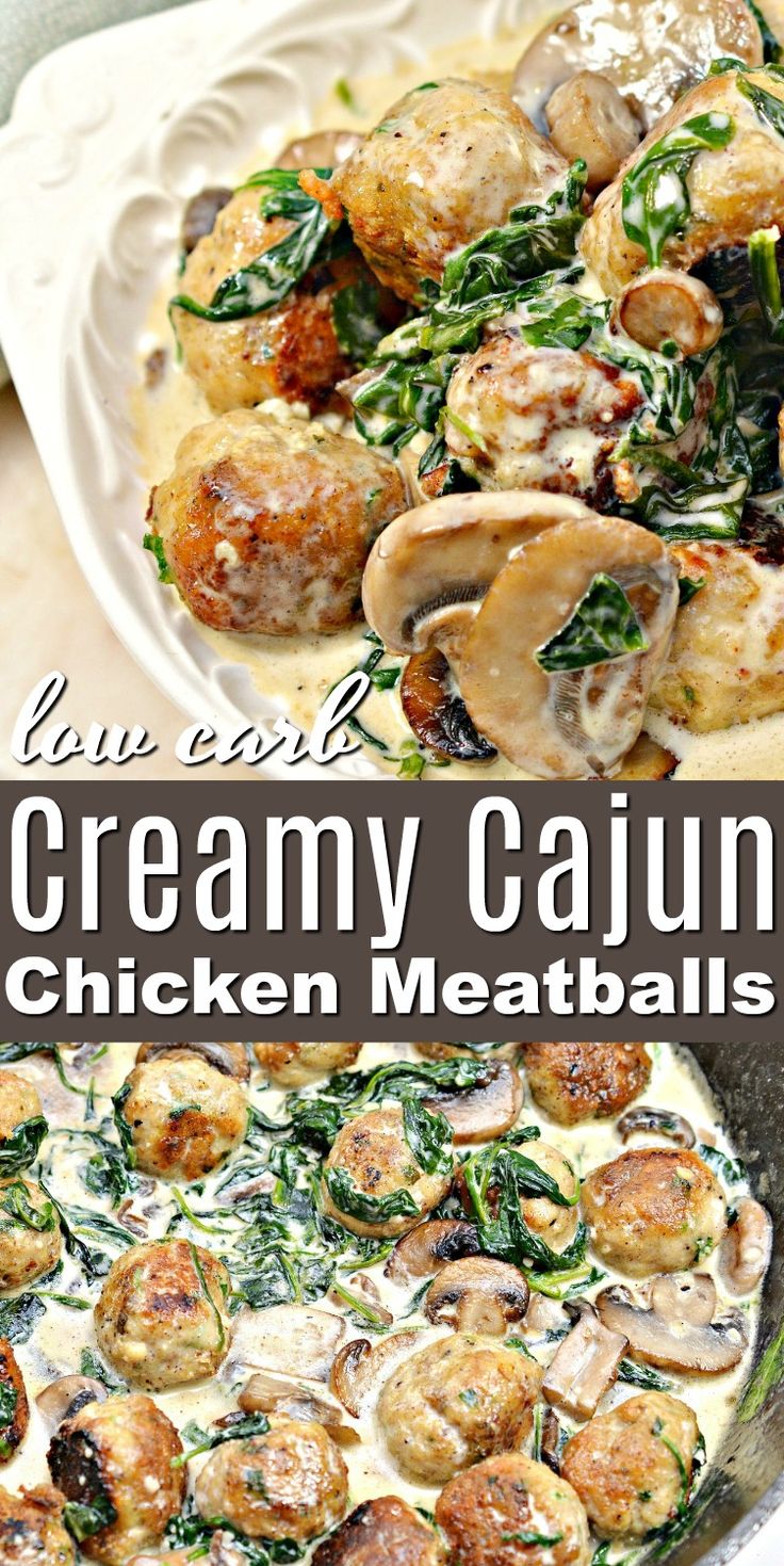 this creamy cauliflower chicken meatballs is an easy and delicious meal