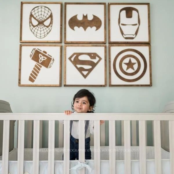 Hey, where'd you go? ✨ Marvel Nursery, Superhero Wall Decor, Superhero Signs, Marvel Room, Art Cricut, Superhero Decorations, Superhero Nursery, Superhero Bedroom, Superhero Wall