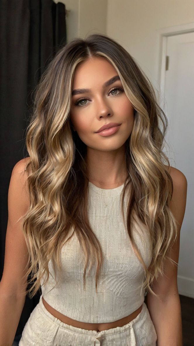 Brown Hair Colors with Blonde Highlights Contour Hair Highlights, Accent Highlights Brunette, Brown Highlights On Blonde Hair, Biolage Highlights, Blonde To Brunette Transformation, Ash Blonde Balayage Dark, Brown Hair Colors With Blonde, Hair Colors With Blonde, Dark Blonde Hair Color Ideas