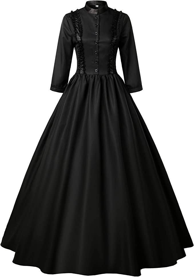 A perfect Rococo style Madame Giry costume on amazon and ready to ship as soon as you click! Victorian Costume Halloween, Elegantes Party Outfit, Corset Halloween Costumes, Victorian Lace Dress, Gothic Victorian Dresses, Rococo Dress, Victorian Skirt, Carnival Dress, Vestidos Retro