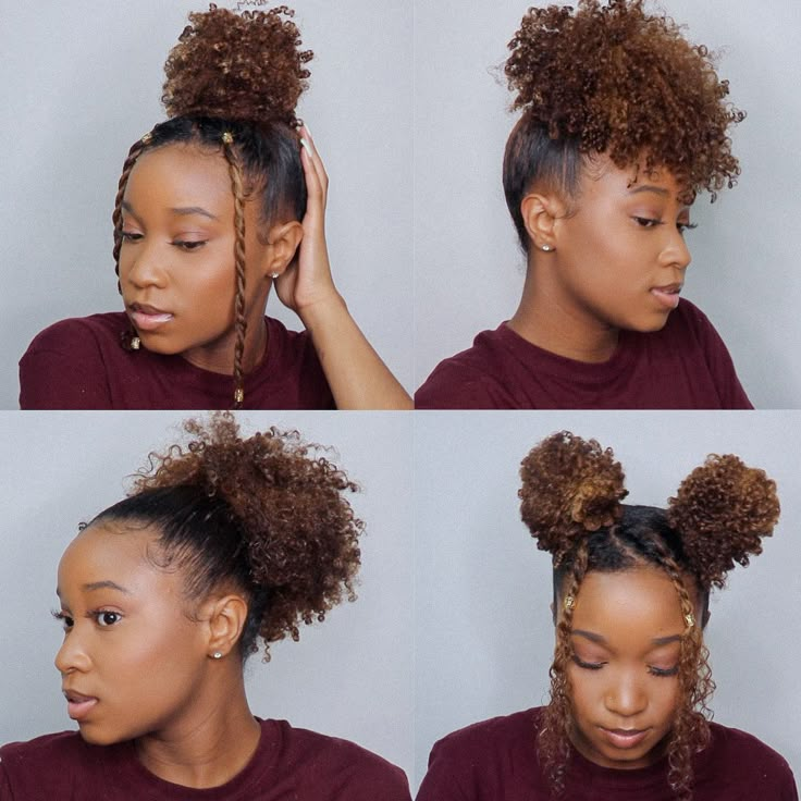 Black Girls Natural Hair, Hairstyles Quick, Cabello Afro Natural, Cute Natural Hairstyles, Protective Hairstyles For Natural Hair, Quick Natural Hair Styles, Girls Natural Hairstyles, Hairstyles For, Natural Curls Hairstyles