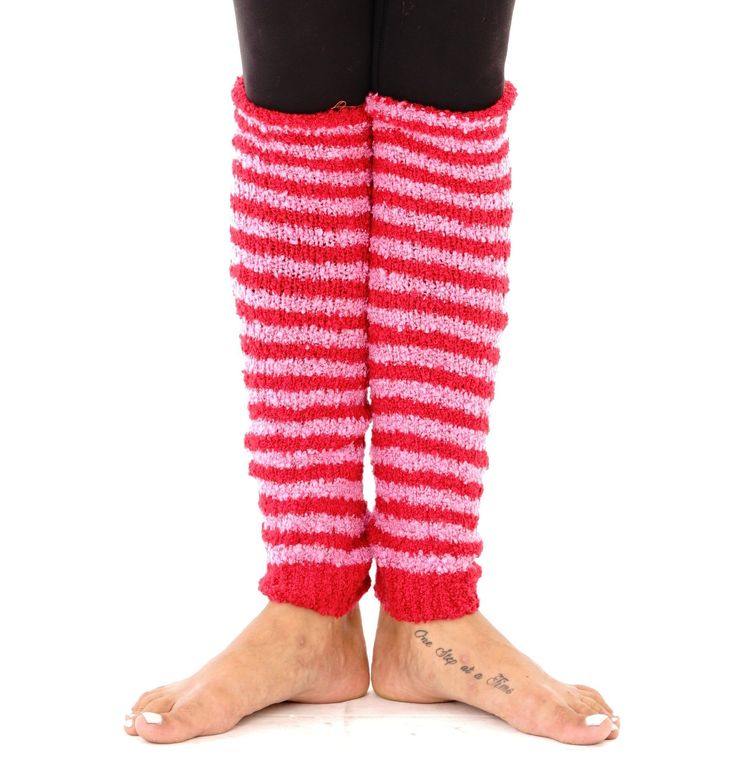 Leg warmers for women are a great winter accessory. Easy to slip on and go, keeping legs, calves, and ankles warm. Use as boot socks or keep it fun over leggings or jeans. Handmade womens leg warmers are made in Bali Indonesia. Fuzzy stripe design. Handmade fuzzy leg warmers for kids Soft & warm acrylic material Many colors to choose For lasting wear hand wash and lay flat to dry Seller Tip: Pair with matching fuzzy arm warmers for a fun winter outfit. Red Stretch Knee-high Leg Warmers, Winter Full Length Elastic Leggings, Trendy Red Legwear For Winter, Elastic Footless Leg Warmers For Winter, Red Stretch Knee-high Socks For Winter, Pink Knee-high Socks As Stocking Stuffer For Winter, Footless Elastic Leggings For Winter, Elastic Footless Leggings For Winter, Trendy Pink Winter Legwear