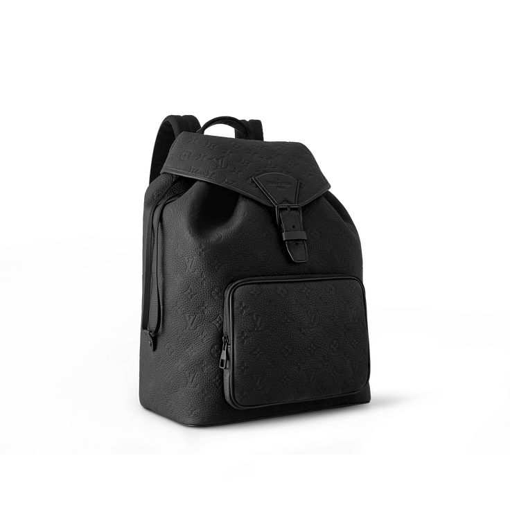 LOUIS VUITTON® - Montsouris Backpack - Black Luxury Black Standard Backpack, Luxury Black Backpack, Luxury Black Leather School Backpack, Designer Black Backpack For Business, Designer Black Business Backpack, Luxury Black Backpack For School, Luxury Backpack For School, Black Business Backpack, Luxury Black School Backpack