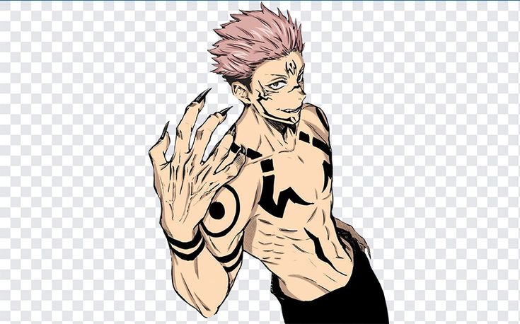 an anime character with pink hair holding his hands up in the air, while wearing black shorts