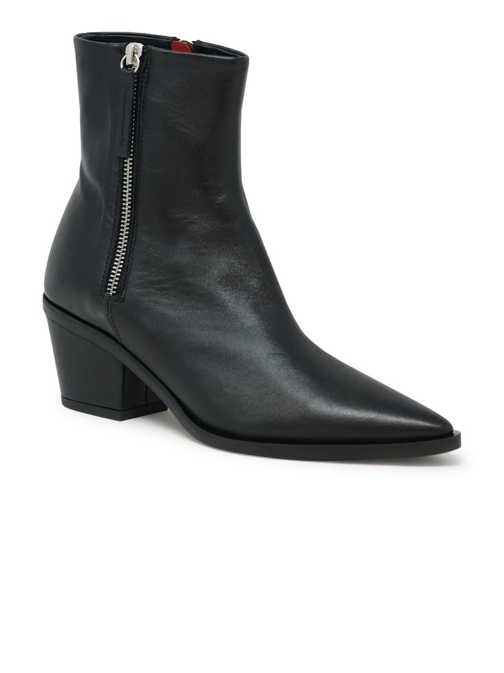 HALMANERA GEMA20 BLACK LEATHER BARON ANKLE BOOTS,  product code GEMA20, color BLACK, material LEATHER, season FW23 Office Boots With Stacked Pointed Heel, Fall Boots With Reinforced Heel And Pointed Toe, Black Chelsea Boots With Sculpted Heel, Calf Leather Ankle Boots For Spring, Spring Calf Leather Ankle Boots, Fall Moto Boots With Stacked Heel And Pointed Toe, Fall Leather Sole Pointed Toe Boots, Fall Leather Pointed Toe Boots, Heeled Ankle Boots With Heel Pull Tab For Fall