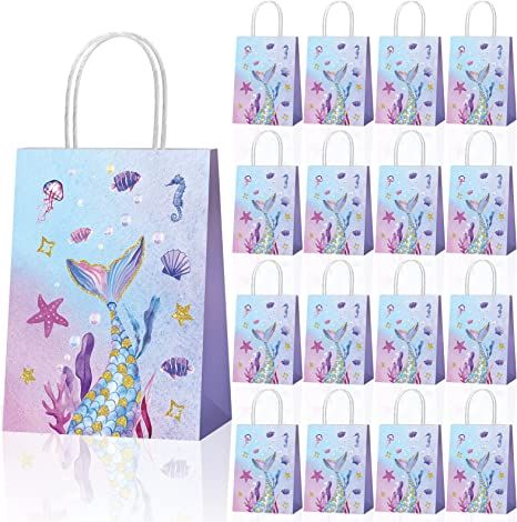 mermaid party bags with under the sea theme