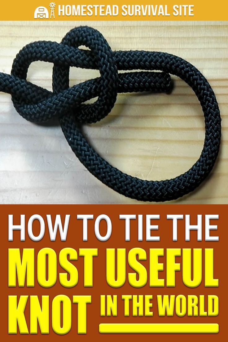 a knot with the words how to tie the most useful knot in the world on it