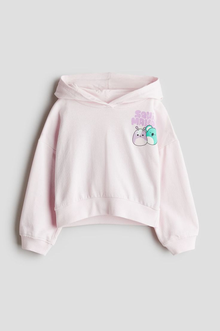 Lightweight sweatshirt hoodie with a printed design. Jersey-lined  wrapover hood  dropped shoulders  and long sleeves. Ribbing at cuffs and hem. Design Jersey, Sweater Blazer, Suits And Jackets, Maternity Swimwear, Pink Kids, Pink Hoodie, Maternity Wear, Swimwear Accessories, Tight Leggings