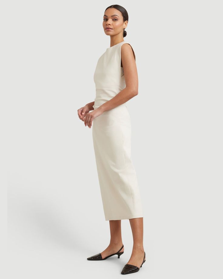 An architectural silhouette in luxe cotton twill, Iman is a classic in the making. With an elegant neckline, chic ruching, and a split-hem for ease, this dress is an easy choice for any upcoming occasions. See below for our general Size Guide and available measurements Self made of 97% cotton and 3% spandex, lining made of 100% cotton Machine wash cold and lay flat to dry Twill Dress, Split Hem Dress, Self Made, Cream Dress, Split Hem, Lay Flat, Cotton Twill, Size Guide, Split