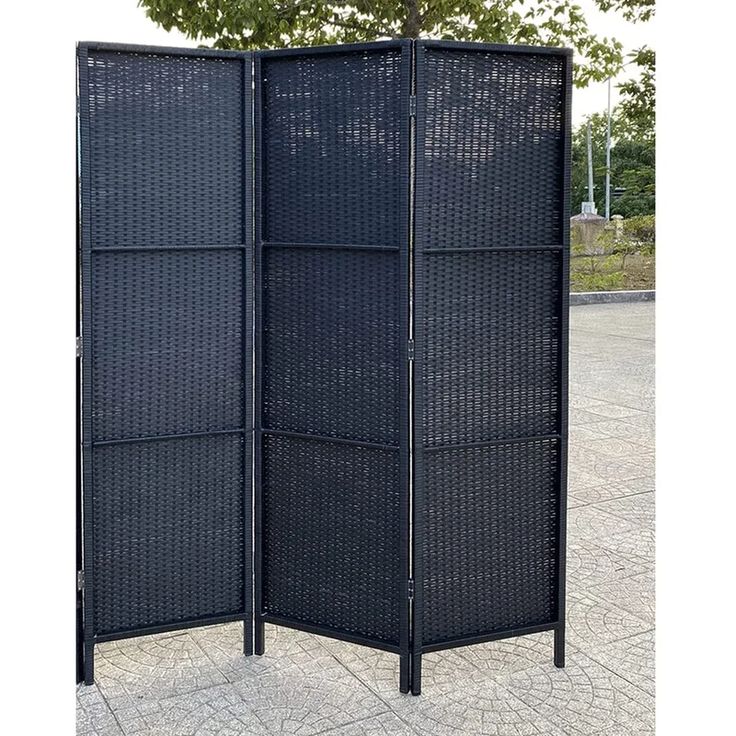 an outdoor room divider with four panels