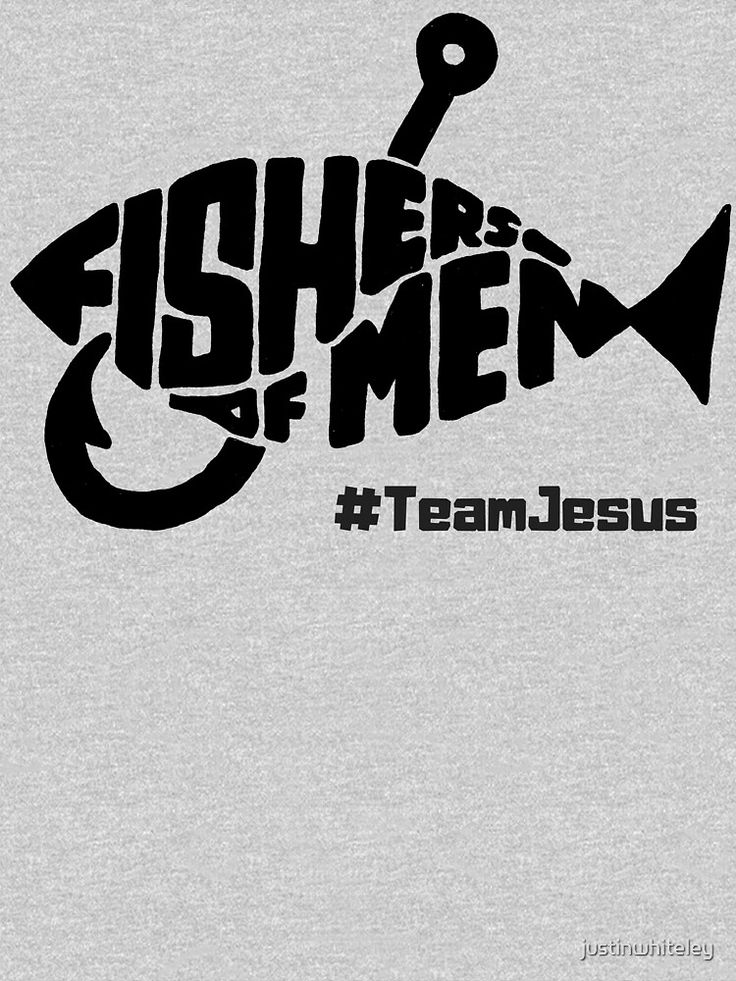 a fish with the words fishers of men and team jesus on it's back