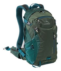 the back pack is green and blue